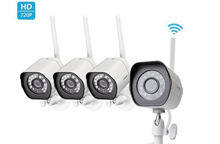 комплекты IP видеонаблюдения на 4 камер, комплект IP видеонаблюдения на 4 камеры для улицы
