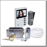 Комплект: цветной видеодомофон Eplutus EP-4407 и электромеханический замок Anxing Lock-AX042